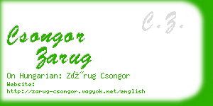 csongor zarug business card